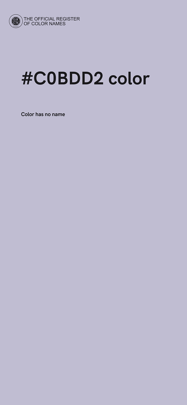 #C0BDD2 color image