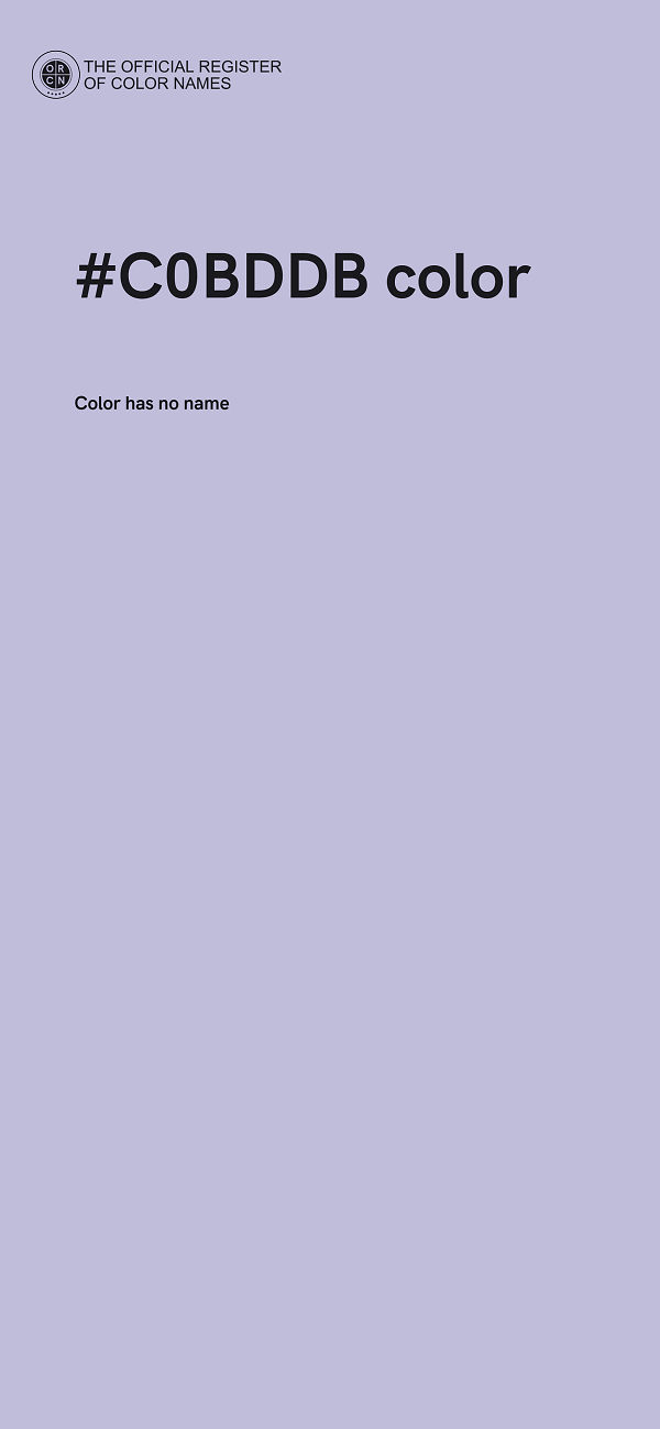 #C0BDDB color image