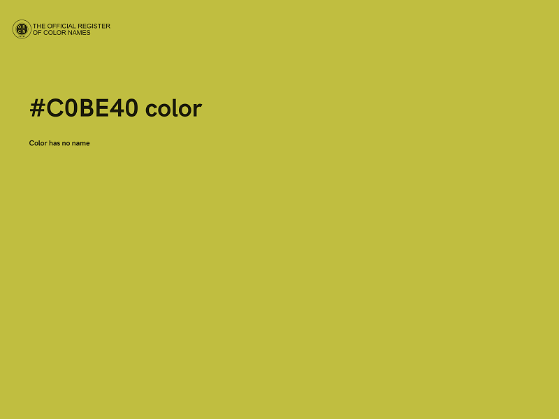 #C0BE40 color image