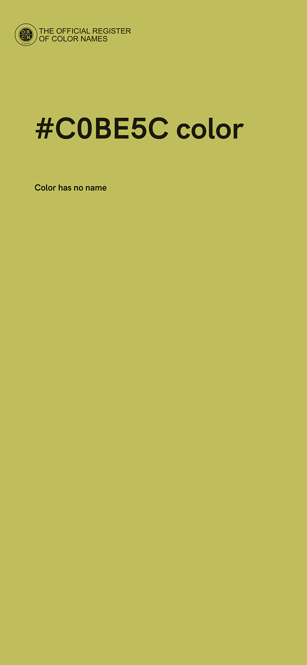 #C0BE5C color image