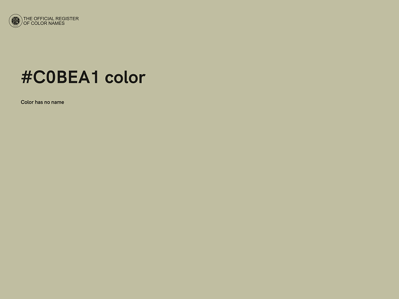 #C0BEA1 color image