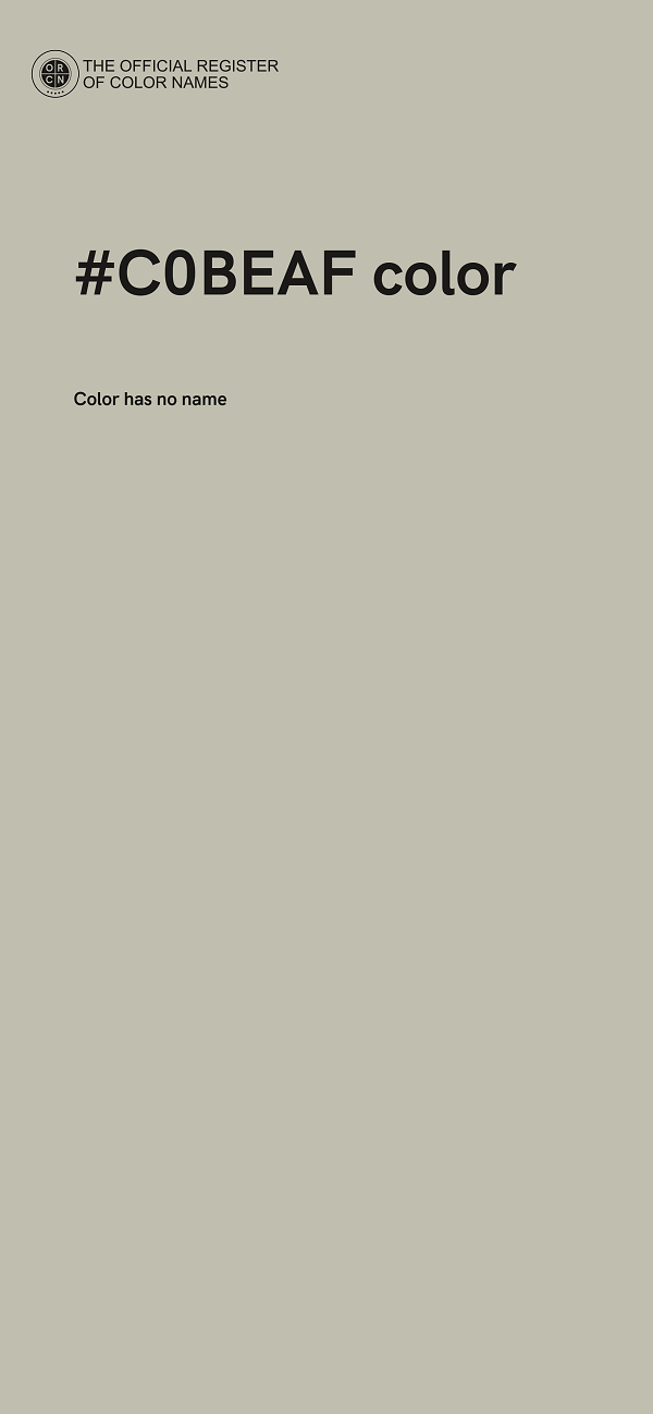 #C0BEAF color image