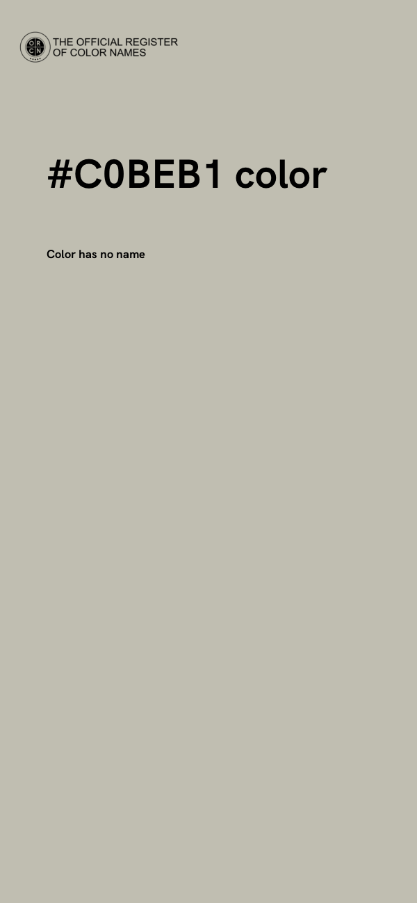#C0BEB1 color image