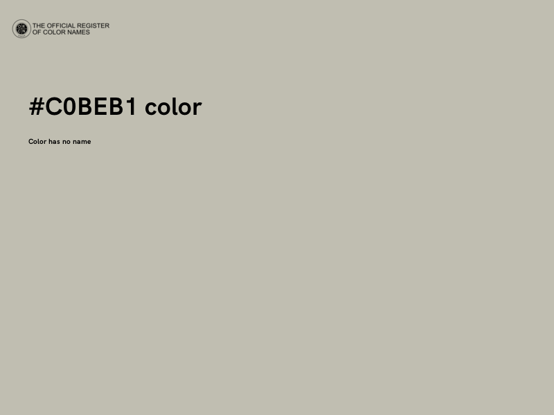 #C0BEB1 color image