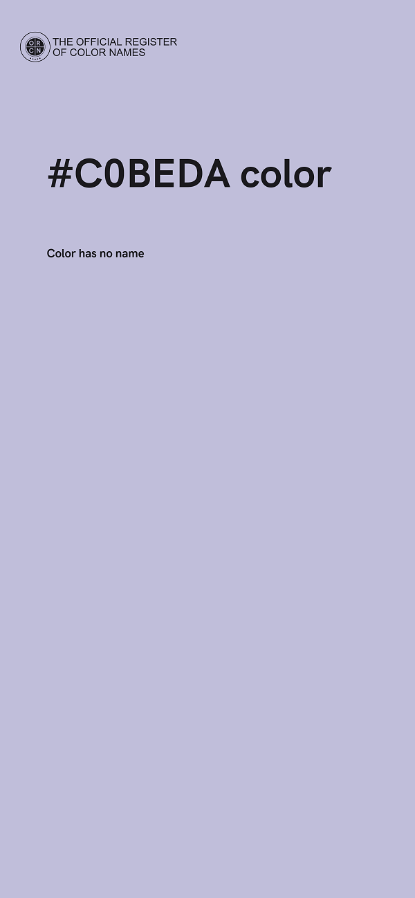 #C0BEDA color image