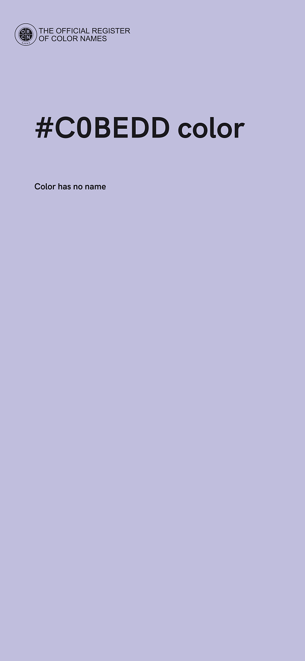 #C0BEDD color image