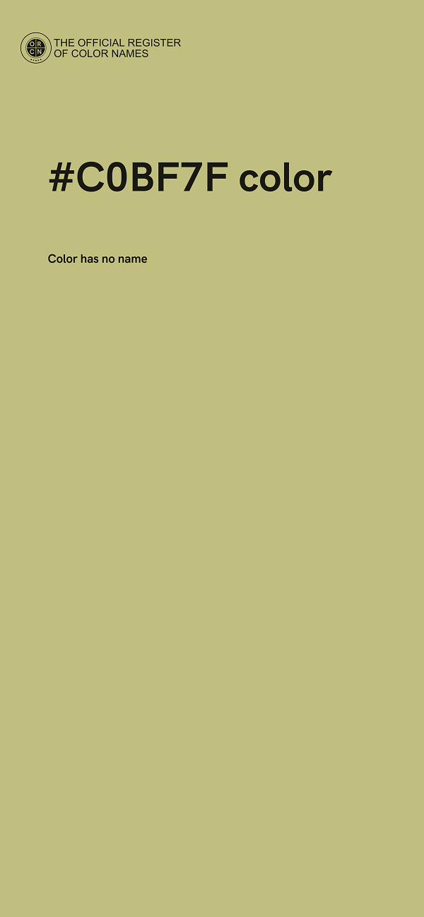 #C0BF7F color image
