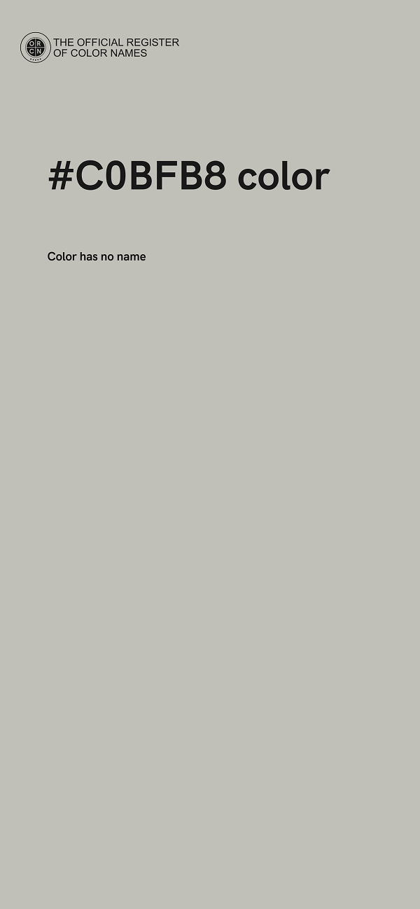 #C0BFB8 color image