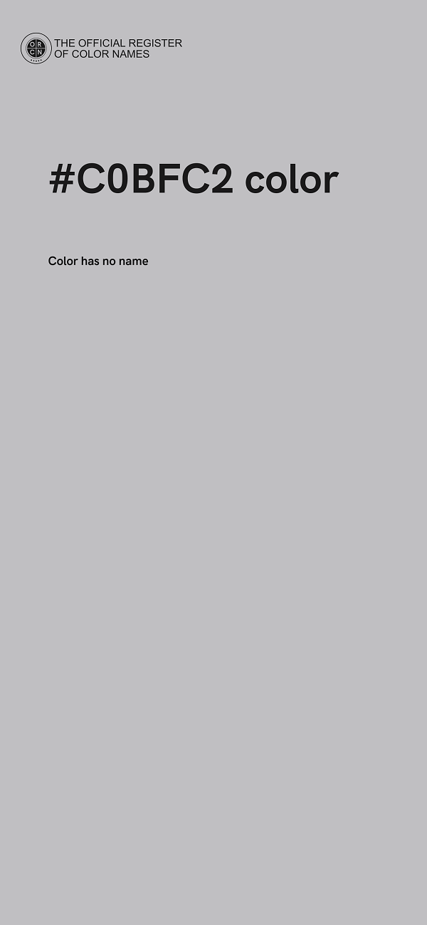 #C0BFC2 color image