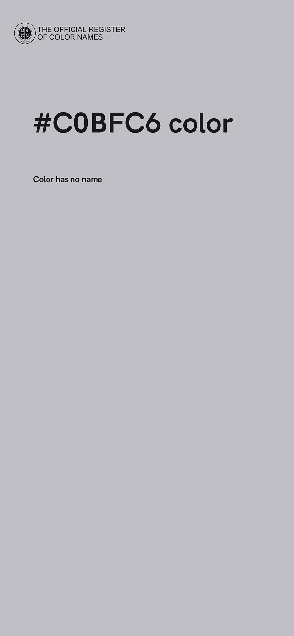 #C0BFC6 color image