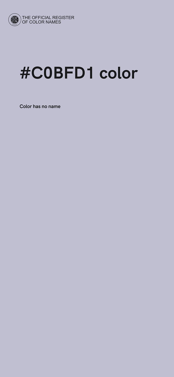 #C0BFD1 color image