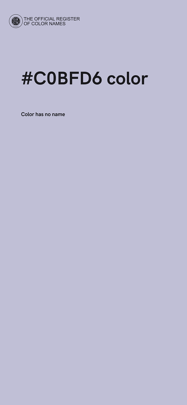 #C0BFD6 color image