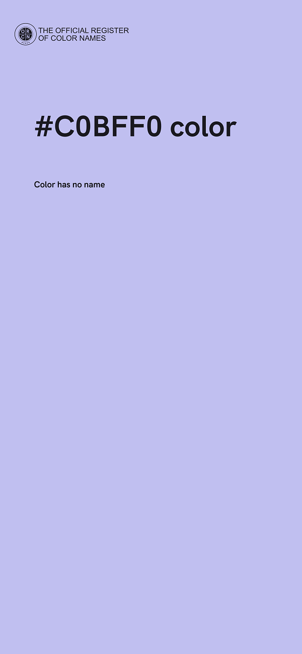 #C0BFF0 color image