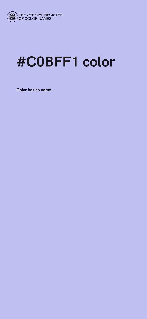 #C0BFF1 color image