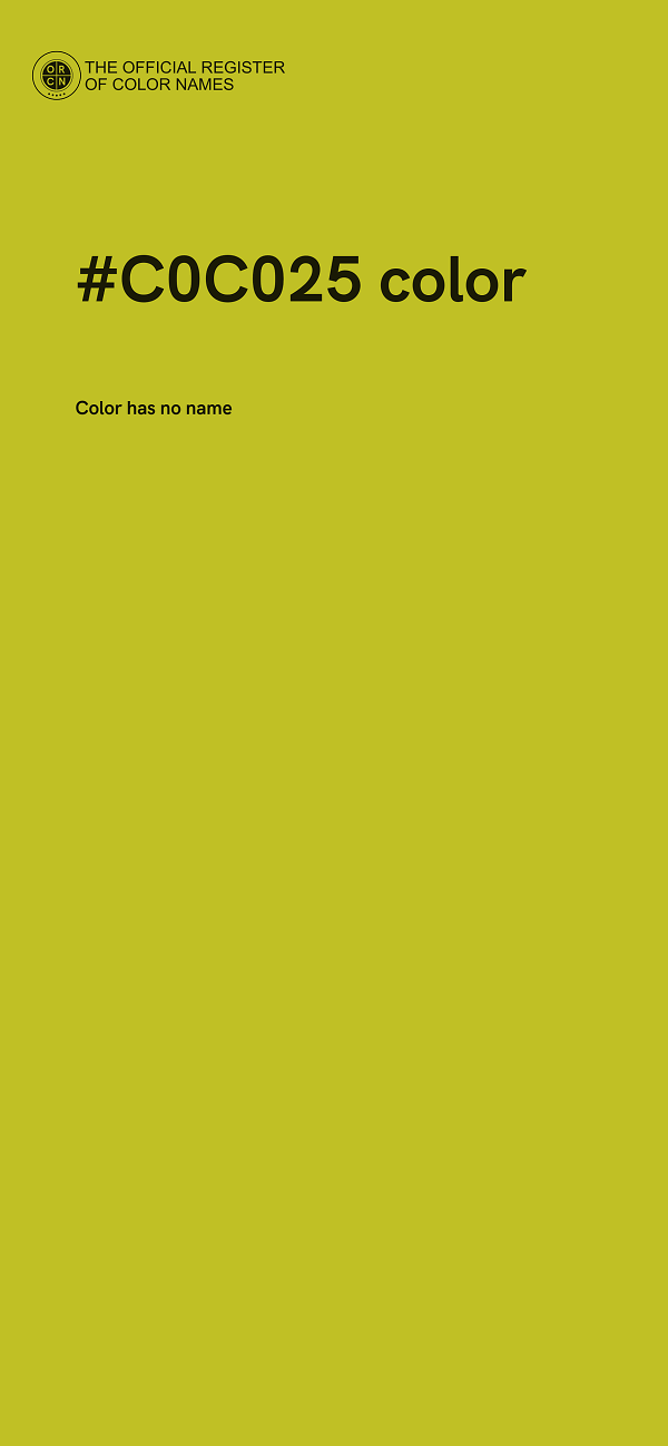 #C0C025 color image