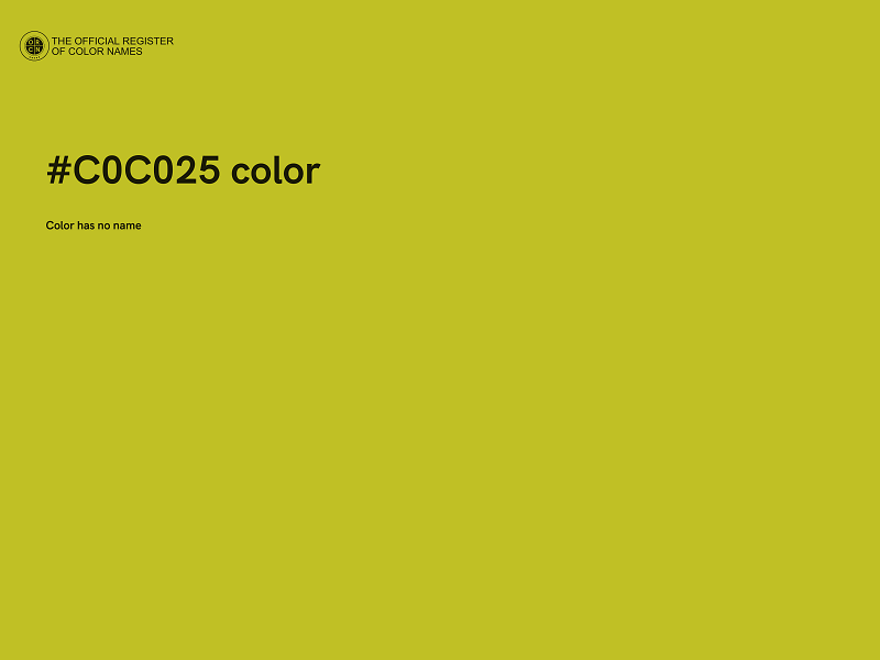#C0C025 color image