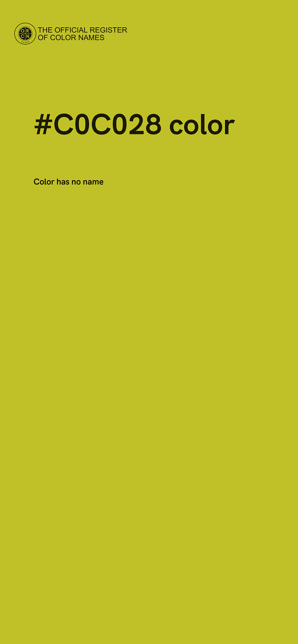 #C0C028 color image