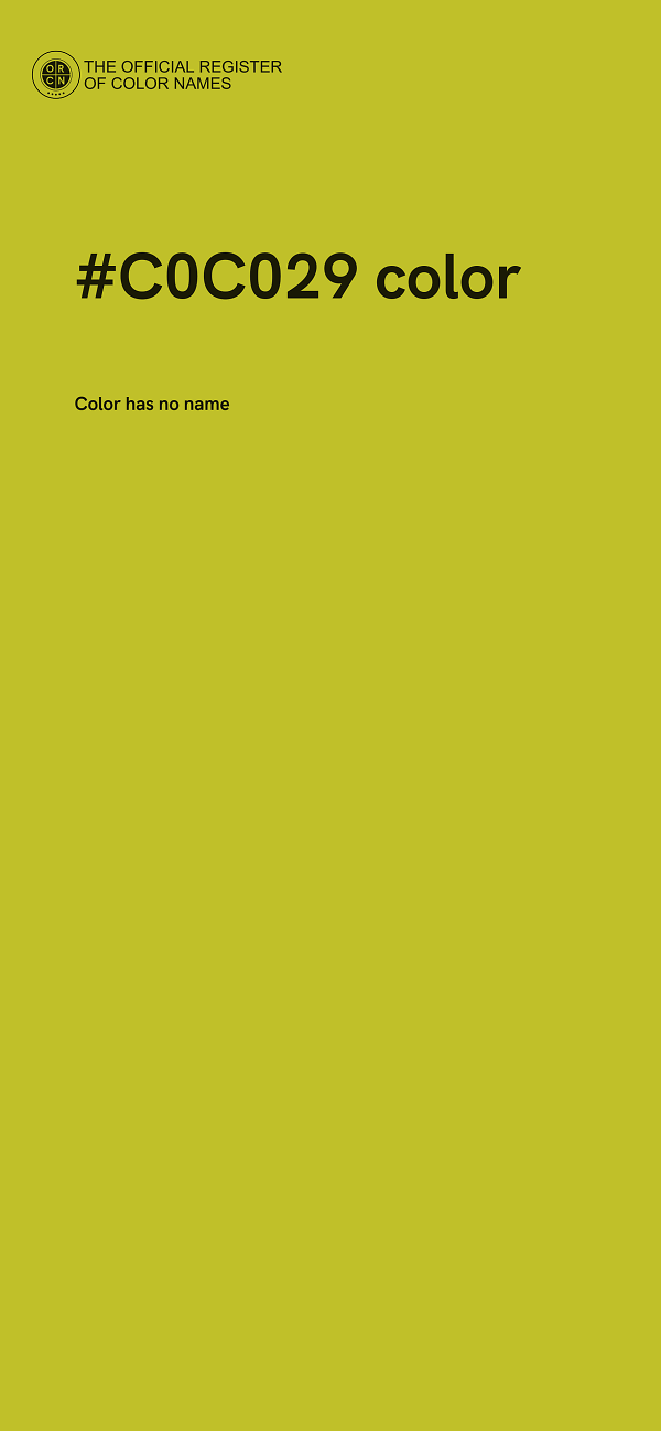 #C0C029 color image