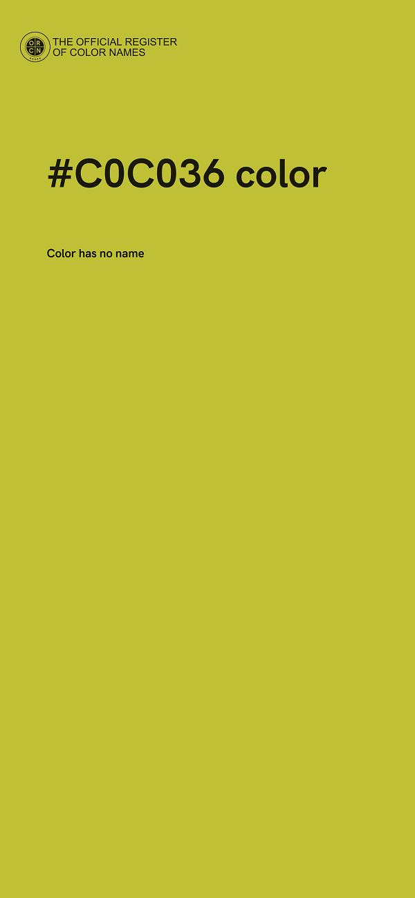 #C0C036 color image