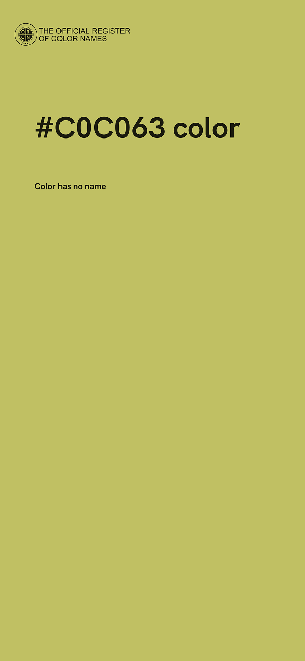 #C0C063 color image