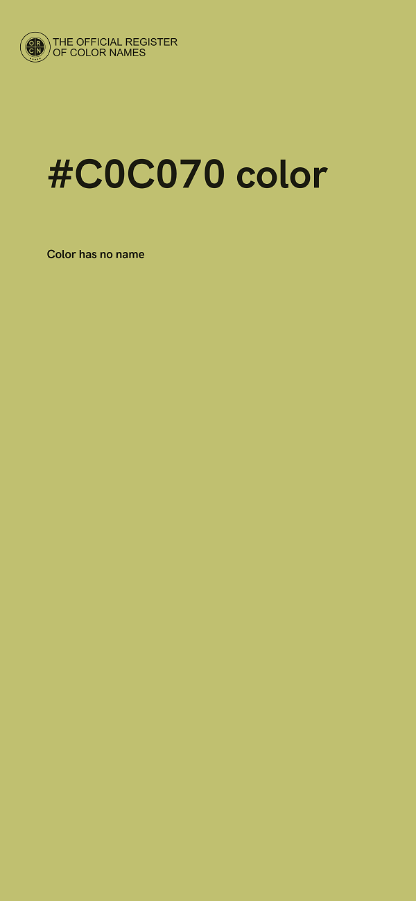 #C0C070 color image