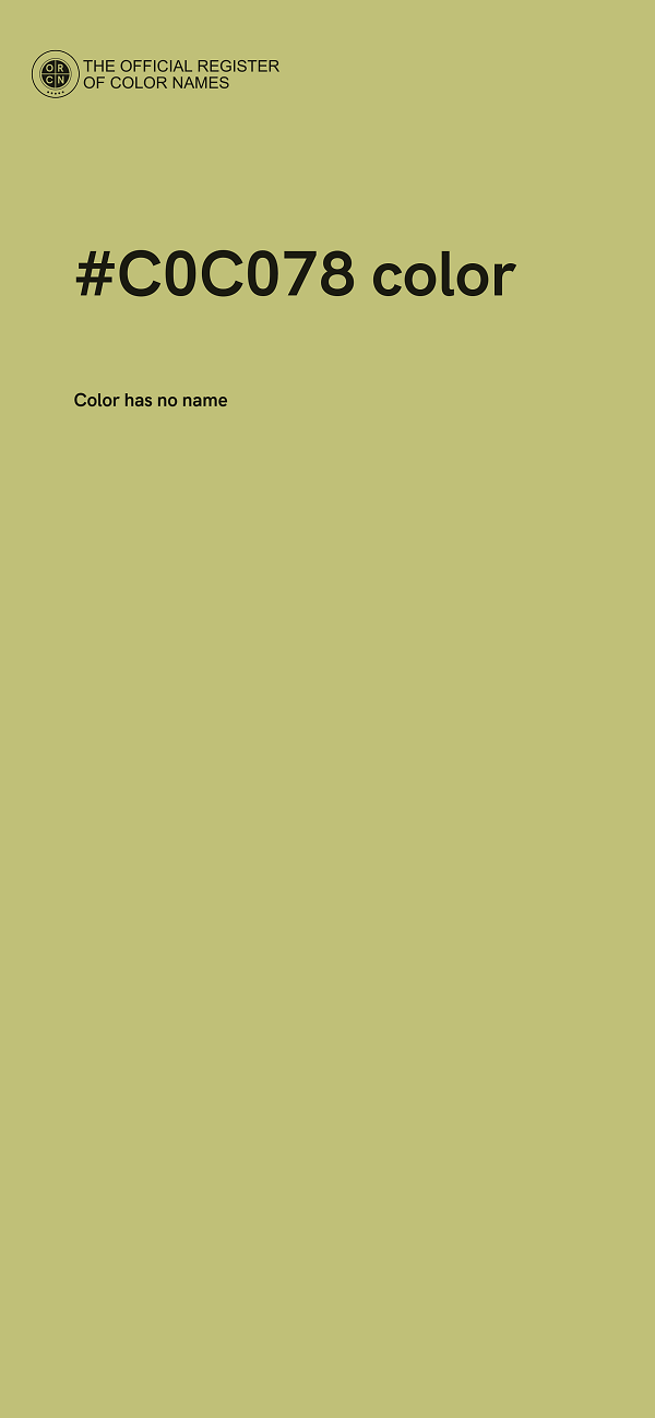 #C0C078 color image