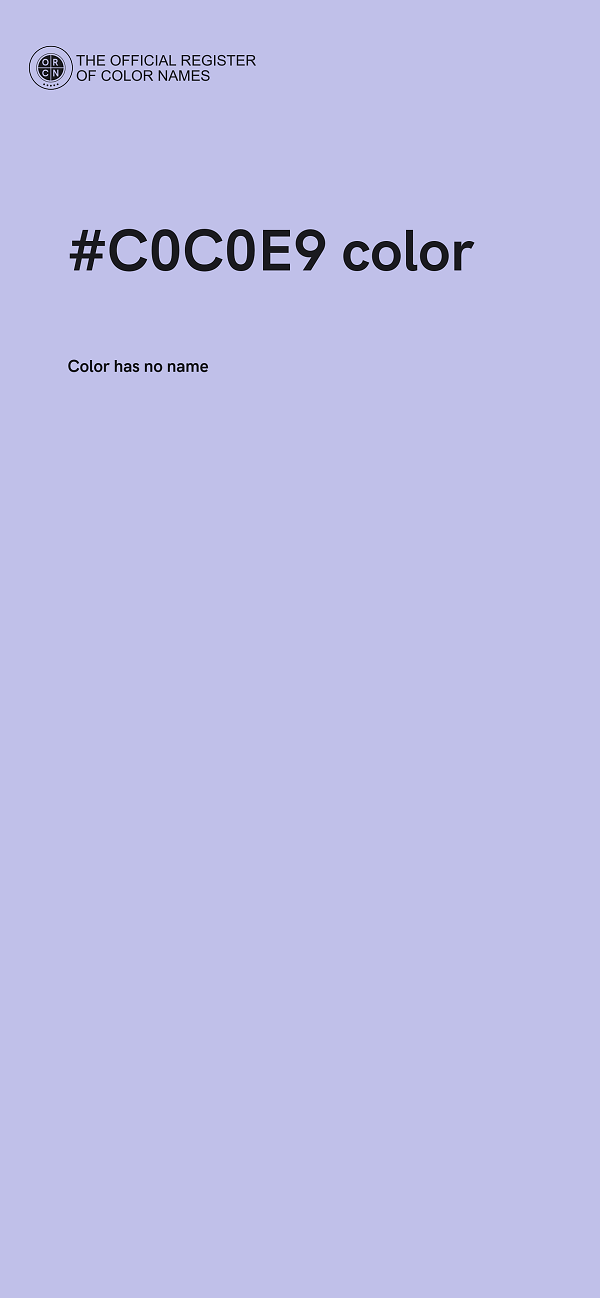 #C0C0E9 color image