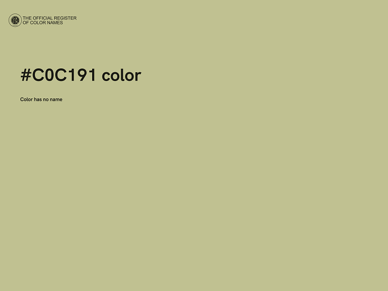 #C0C191 color image