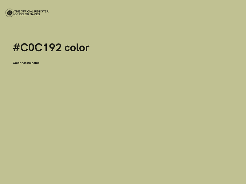 #C0C192 color image