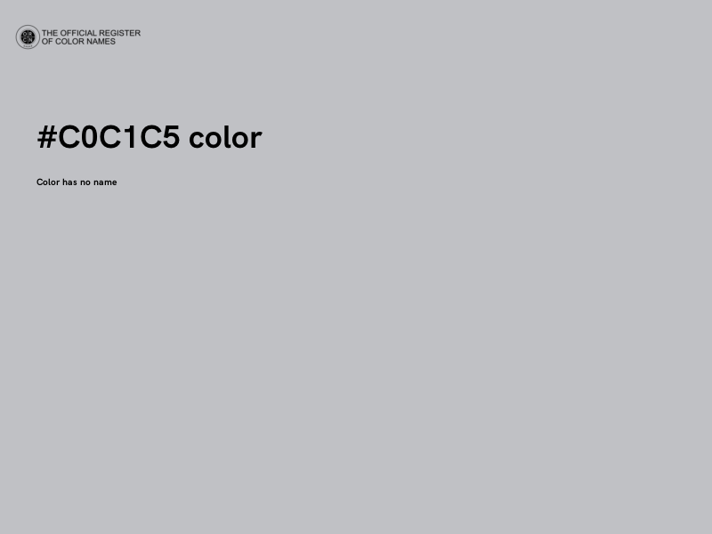 #C0C1C5 color image
