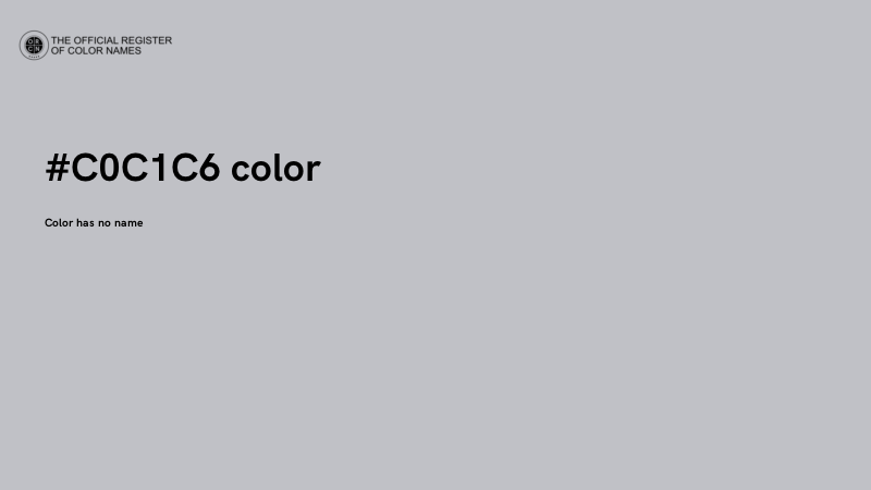#C0C1C6 color image