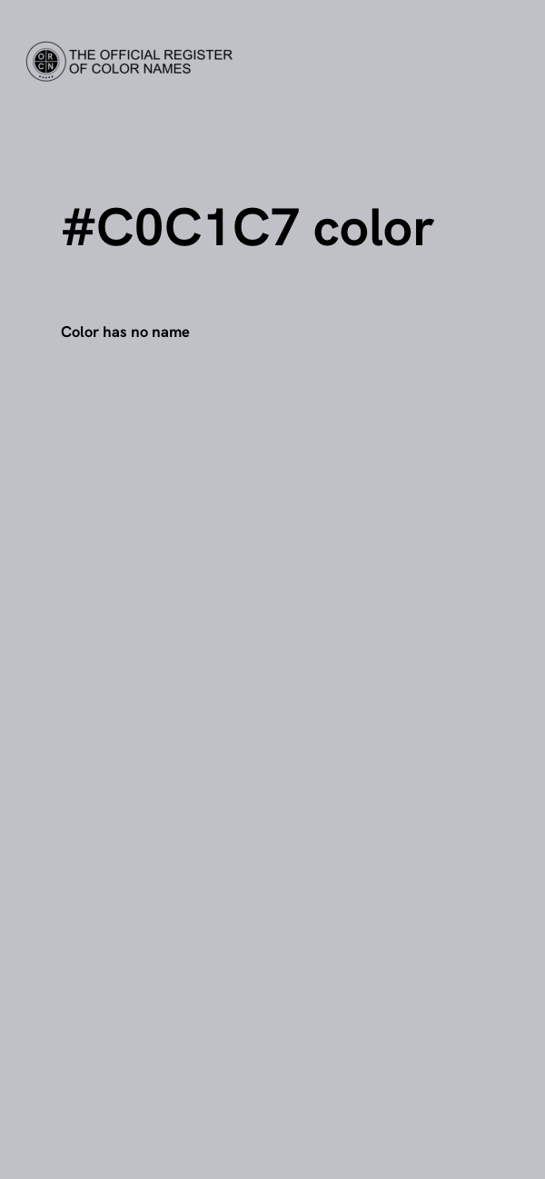 #C0C1C7 color image