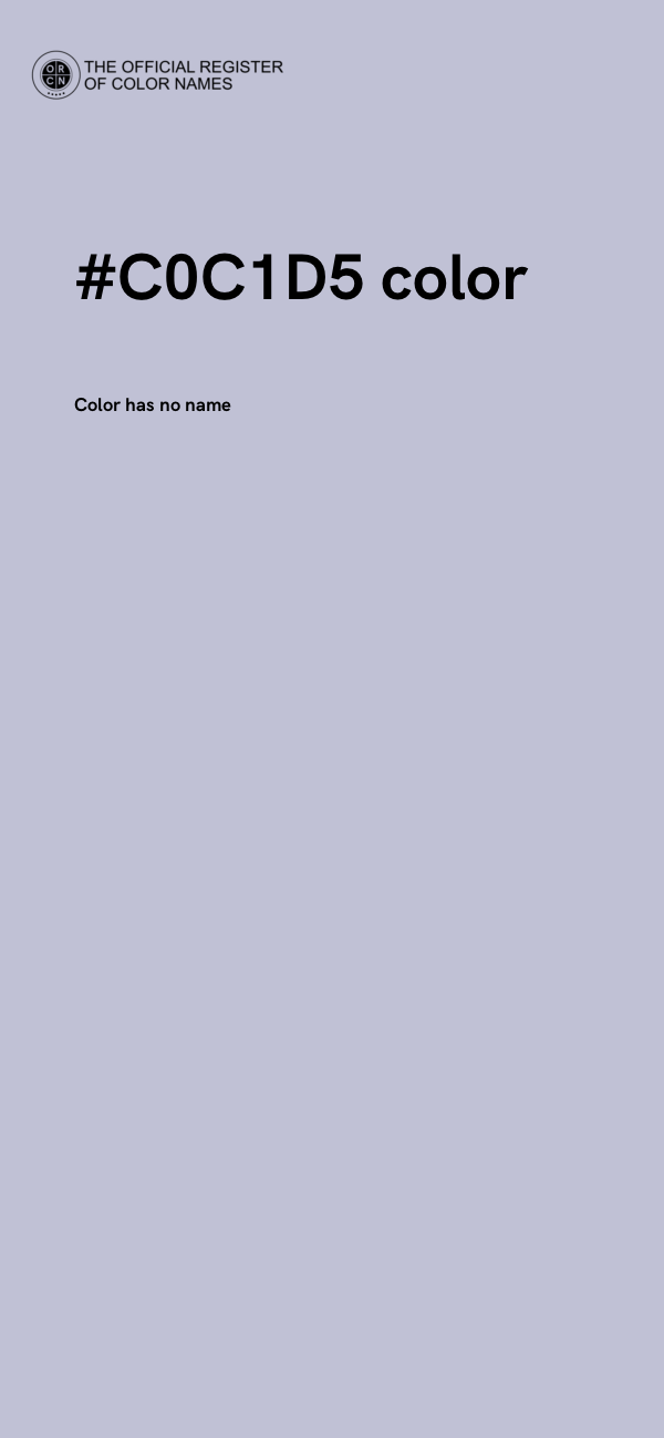 #C0C1D5 color image