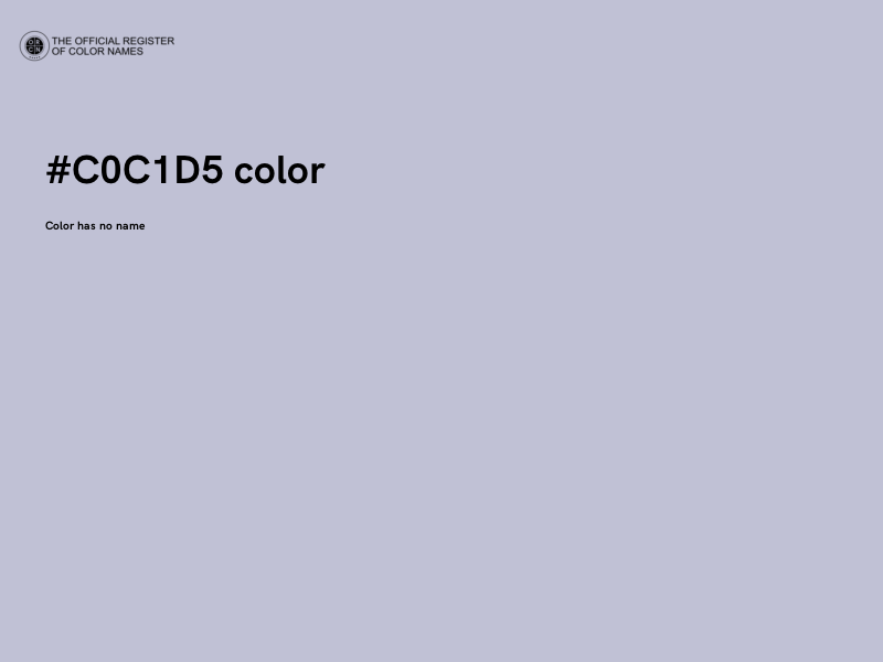 #C0C1D5 color image