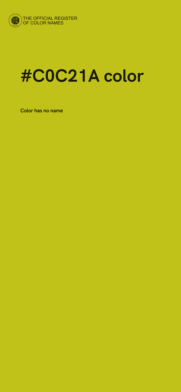 #C0C21A color image