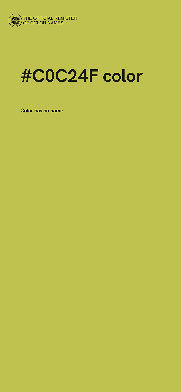 #C0C24F color image