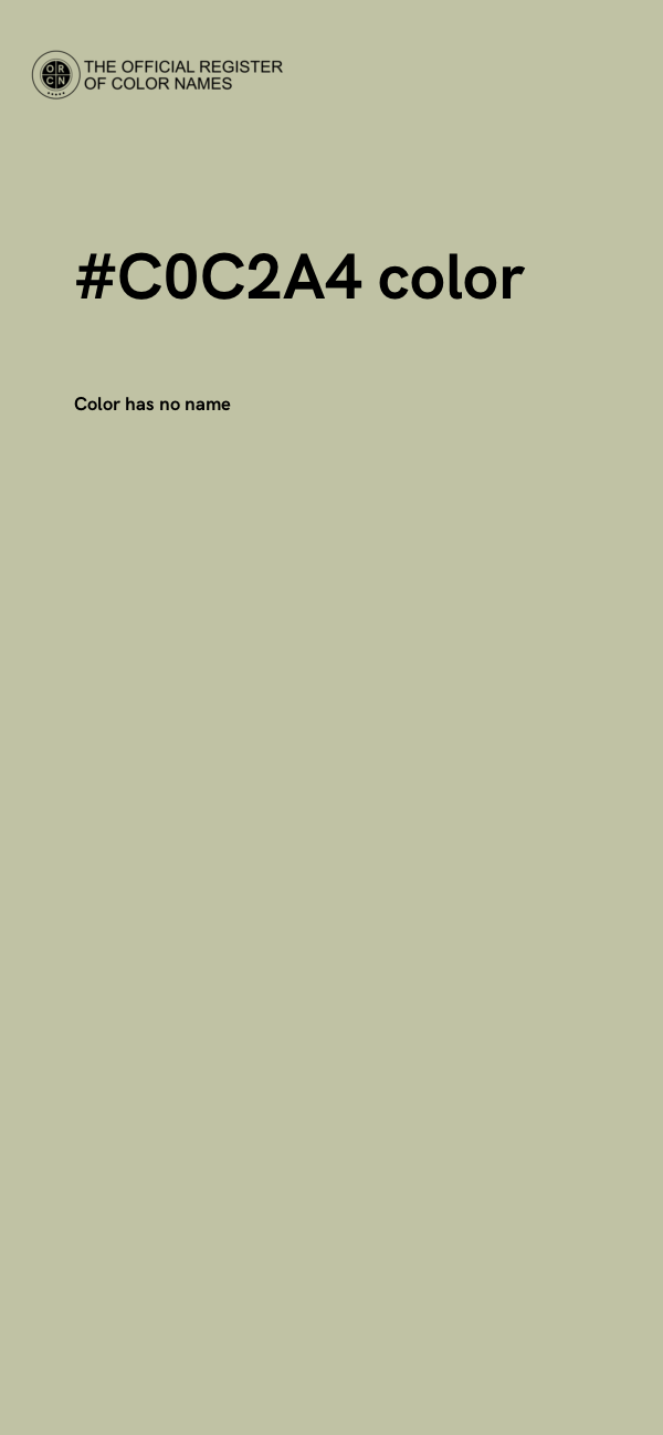 #C0C2A4 color image
