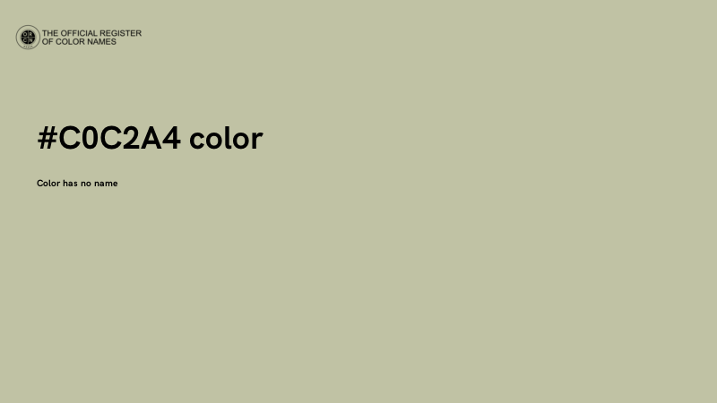 #C0C2A4 color image