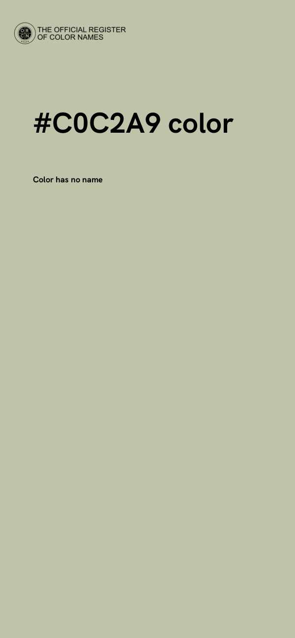 #C0C2A9 color image