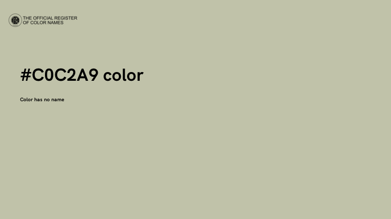 #C0C2A9 color image