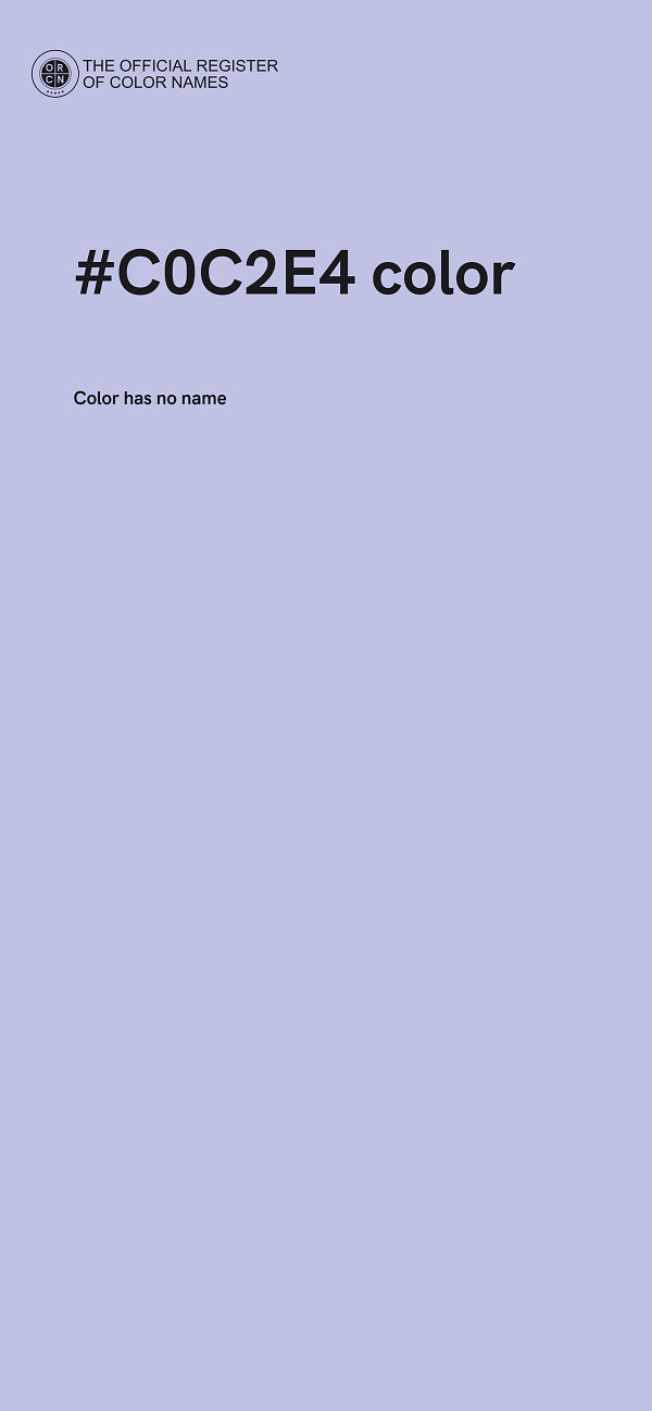 #C0C2E4 color image