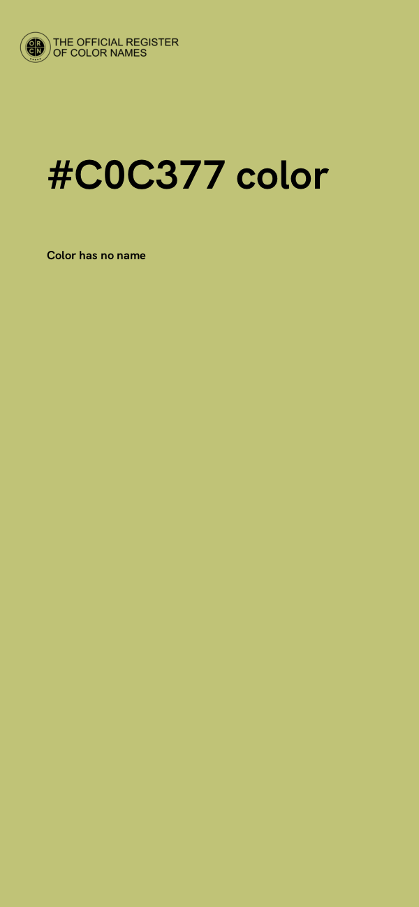 #C0C377 color image
