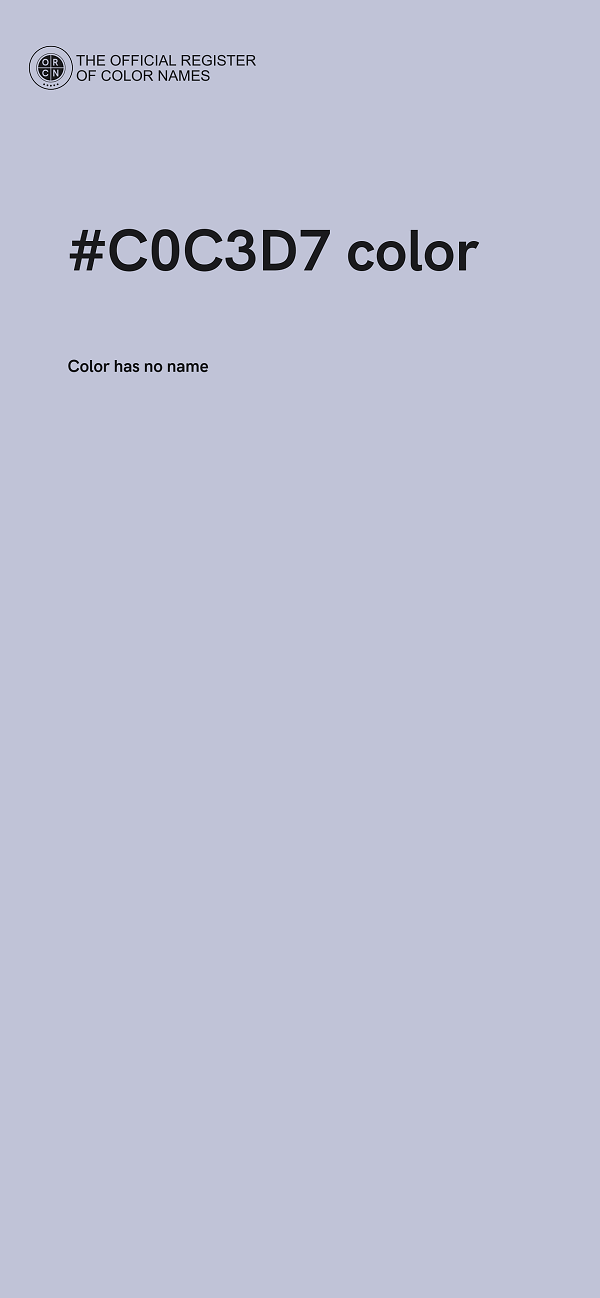 #C0C3D7 color image