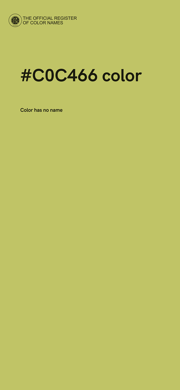 #C0C466 color image
