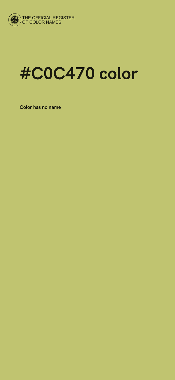 #C0C470 color image