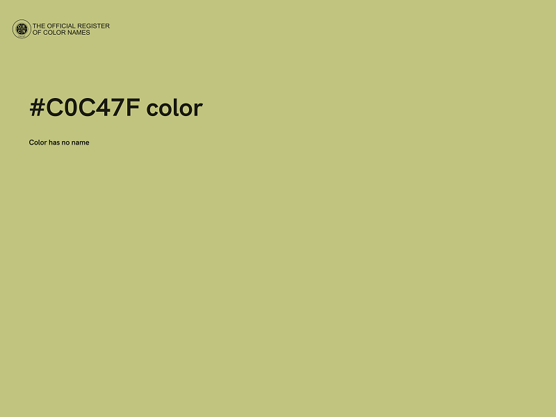 #C0C47F color image