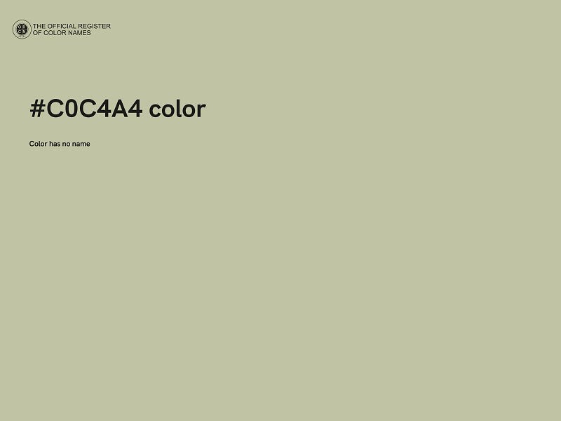 #C0C4A4 color image