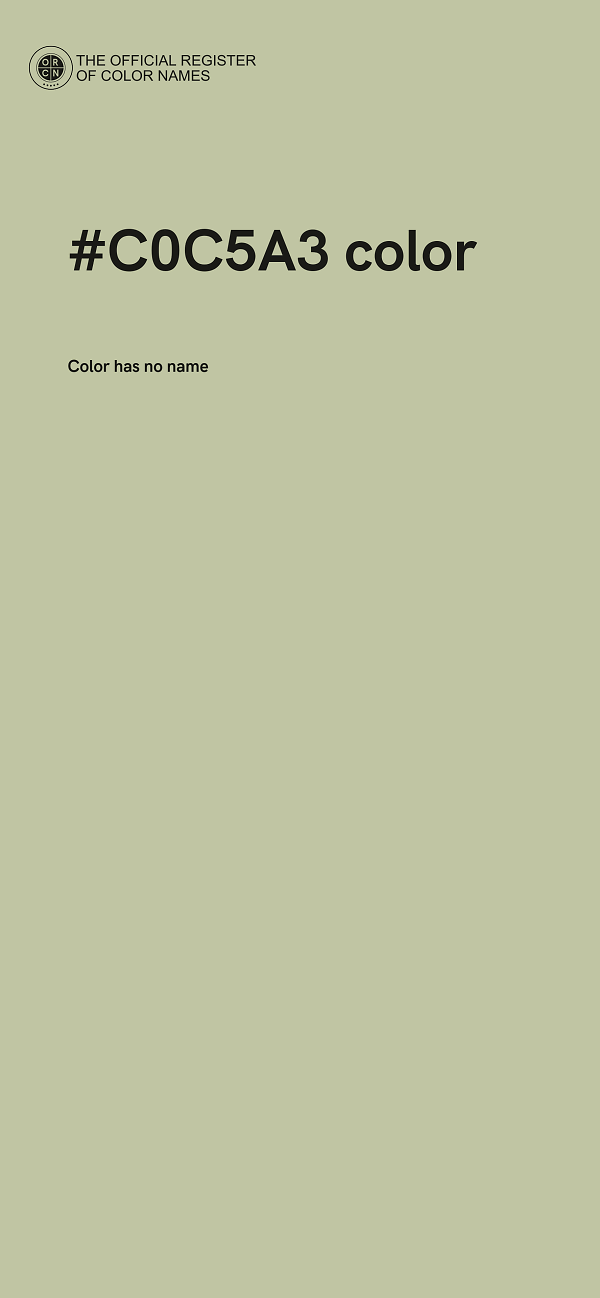 #C0C5A3 color image