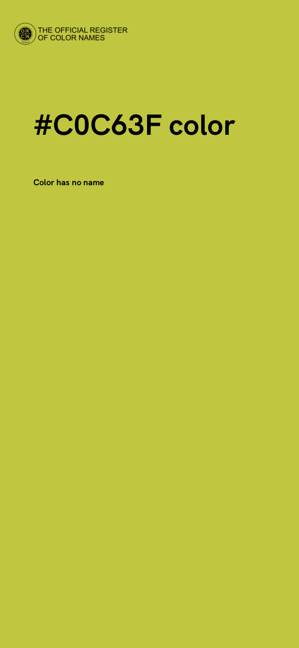 #C0C63F color image