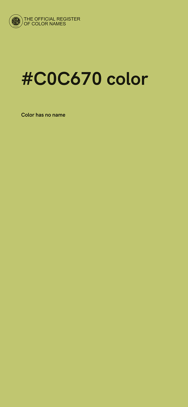#C0C670 color image